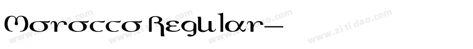 Morocco Regular字体转换